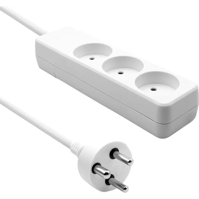 ProXtend Danish Power Strip 3 pistorasiat 1 m valkoinen (K3-K01W)