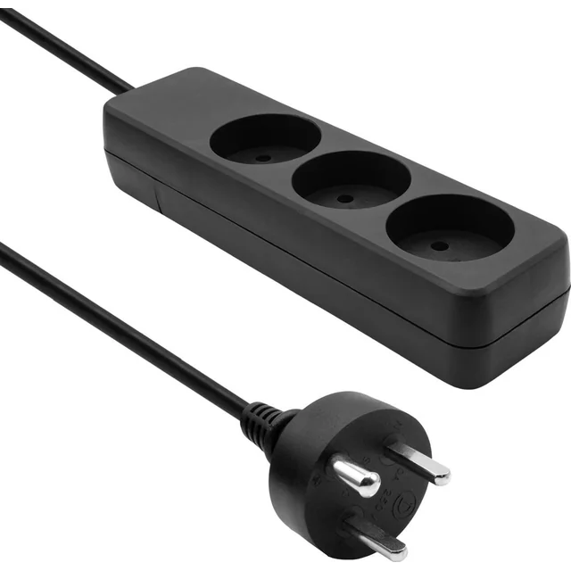 ProXtend Danish Power Strip 3-way 3 vtičnice 10 m črna (K3-KIT10B)