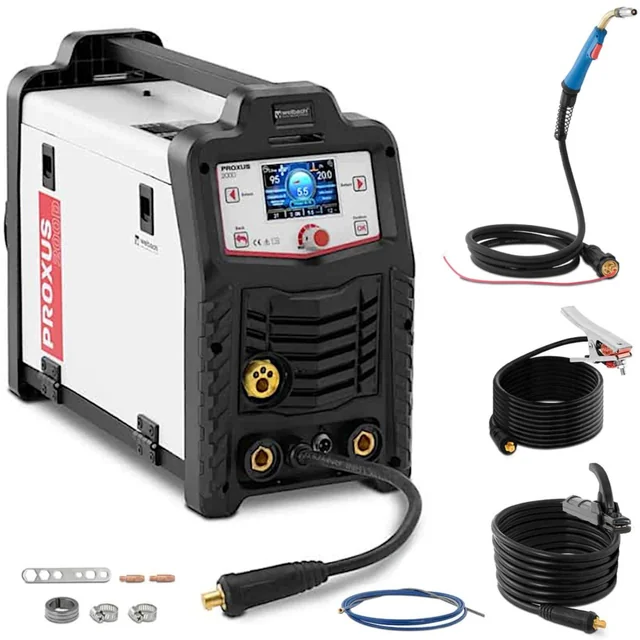 PROXUS заваръчен апарат 200D migomat TIG MIG/MAG синергичен цикъл 100% 230V 200A