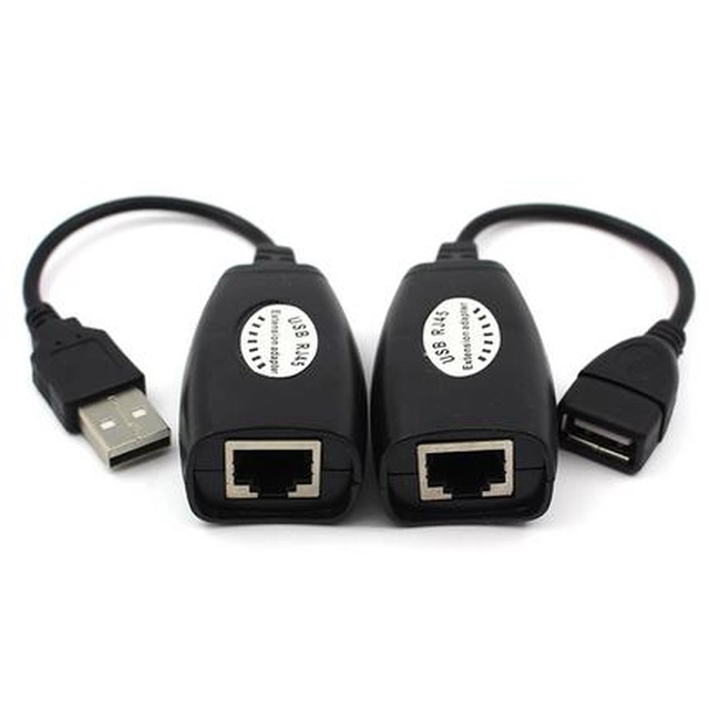 Przedłużacz USB — zestaw przedłużacza kabla USB 50m (USB -RJ45)