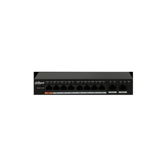 Przełącznik Dahua PFS3010-8ET-96 PoE 8+2 portów, RJ45, 30W, Max. 96W