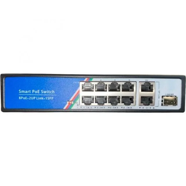 Przełącznik PoE 8x10/100/1000, 2x10/100/1000, 1xSFP 125W - BestNPS NPS0802G1SFPN