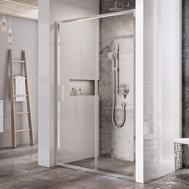 Przesuwane drzwi prysznicowe Ravak Blix Slim, BLSDP2-120 połysk +Transparent