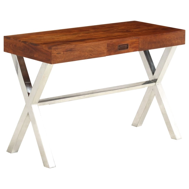 Psací stůl Lumarko, akátové dřevo, styl sheesham, 110x50x76 cm