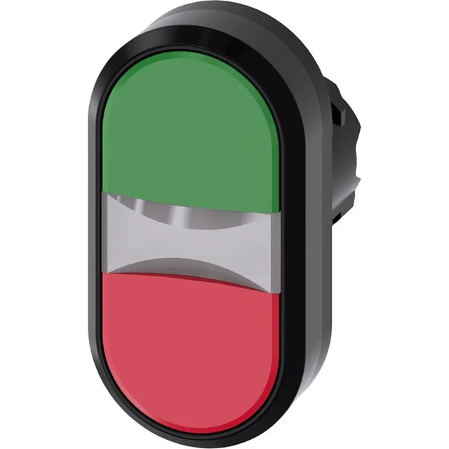 Pulsador doble iluminado Siemens 22mm redondo plástico verde rojo plano 3SU1001-3AB42-0AA0 botones