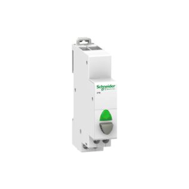 Pulsador modular Schneider Electric 20A 1Z con indicador luminoso verde iBP (A9E18036)