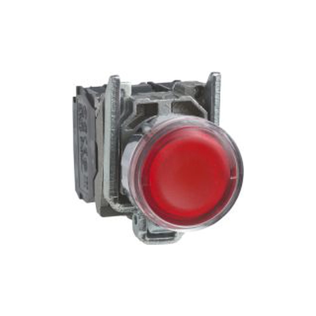 Pulsante di controllo Schneider Electric 22mm rosso con retroilluminazione 1Z 1R (XB4BW34M5)