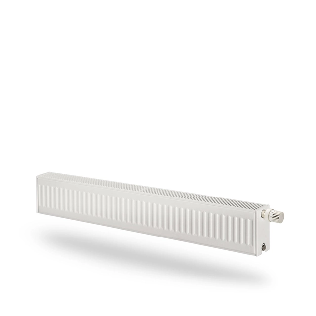 PURMO Plint radiator CV22 200x1000, moč ogrevanja:724W (75/65/20°C), jekleni panelni radiator s spodnjim priključkom PURMO Plint Ventil Compact,