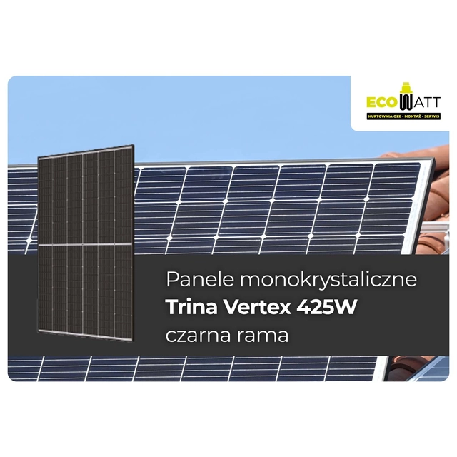 PV modul (fotovoltaični panel) Trina Vertex 425W S TSM-425DE09R.08 425 črni okvir