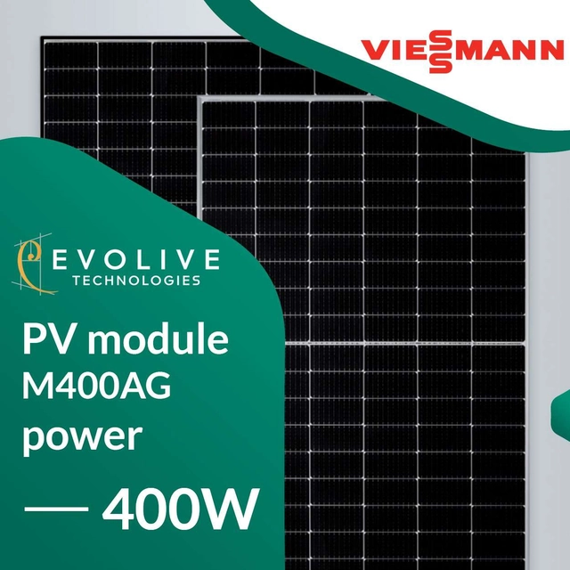 PV modul (fotovoltaikus panel) Viessmann VITOVOLT_M400AG 400W fekete keret