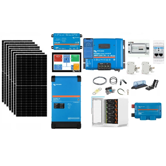 PV OFF-GRID Kit 3kWp/Magazyn Energia 5.12kWh Victron Energy