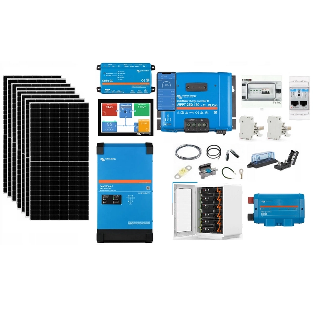 PV OFF-GRID Kit 3kWp/Magazyn Energie 5.12kWh Victron Energy