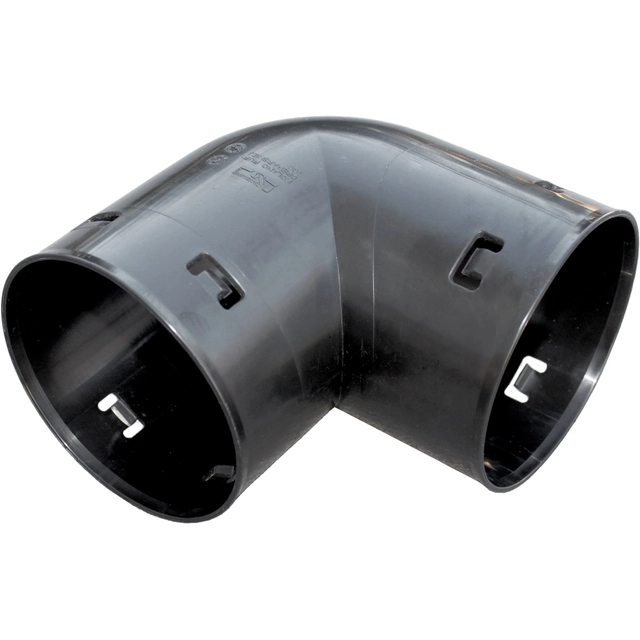 PVC drainage elbow DN/OD 100/90, black