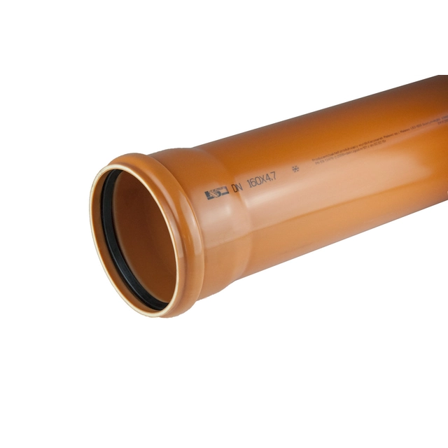 PVC external sewage pipe 160X4.7X500 SN8 CLASS S LITA