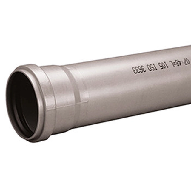 PVC-HT 50x2.5x500 sanitary pipe, gray for internal sewage