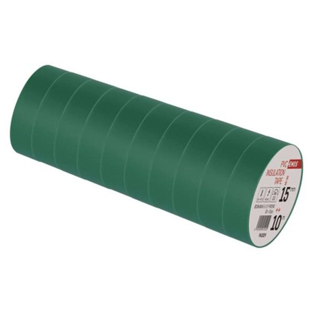 PVC insulation tape 15mm / 10m green