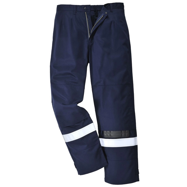 PW BIZFLAME PLUS waist trousers antistatic non-flammable electric arc reflective stripes dark blue