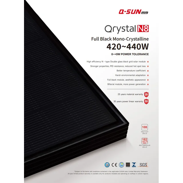 Q-SUN QN-425HT-06 Negro completo 425W