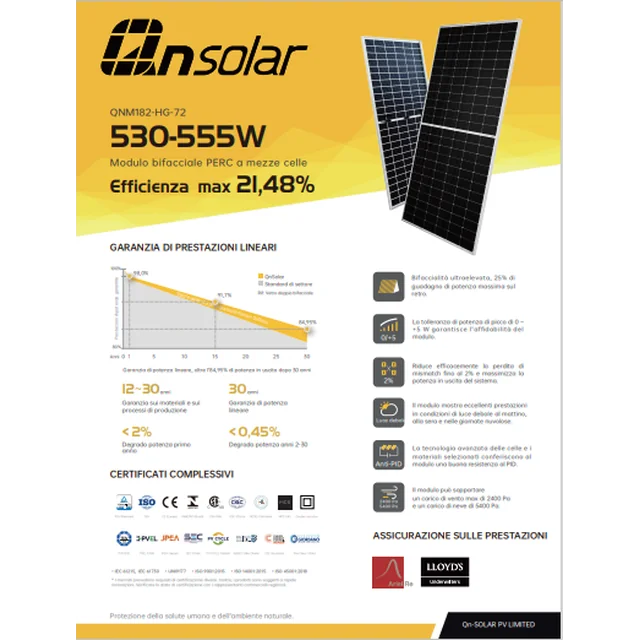 QN Solare QNM182-HG545-72 545W