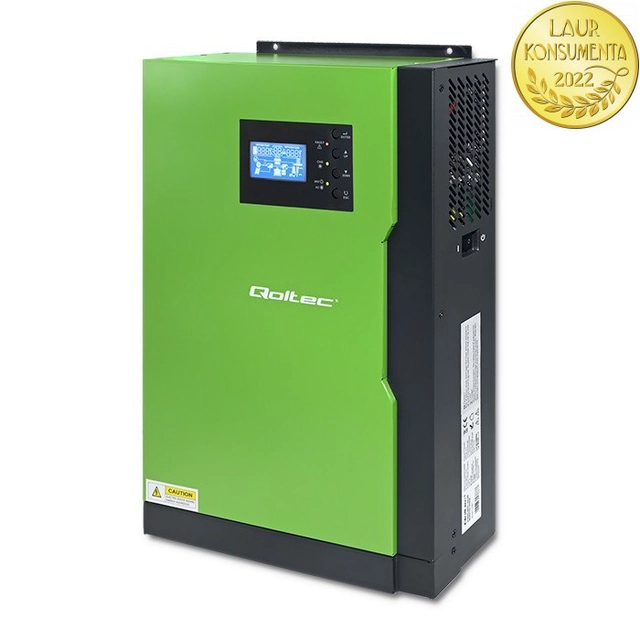 Qoltec Off-Grid hibrid szolár inverter 3,5kW/24V/100A/MPPT/Sinus