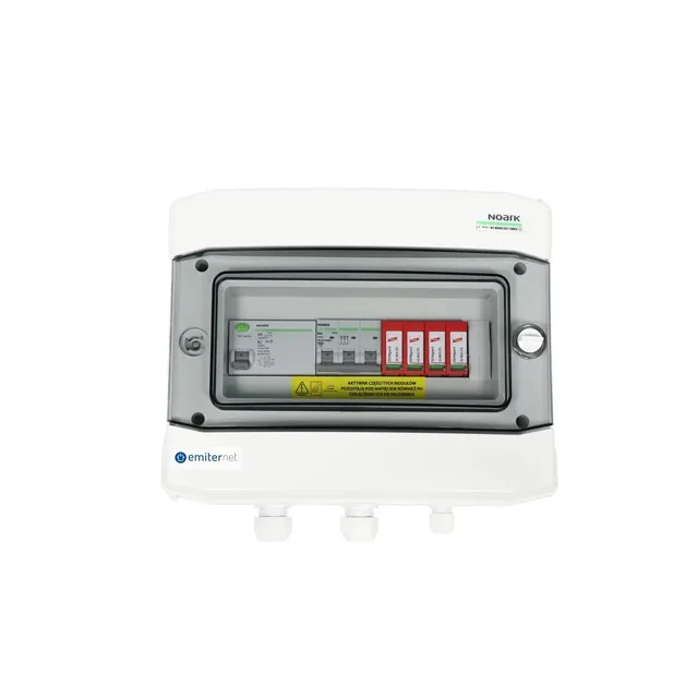 Quadro CA, IP65, SPD AC tipo Dehn 2, interruttore automatico 16A 3-F, RCD tipo A 40A/300mA