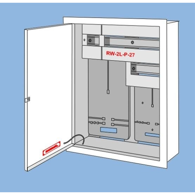 Quadro da incasso RW-2L-P-27, contro spazio 1F E 3F E 27 protezione di tipo s