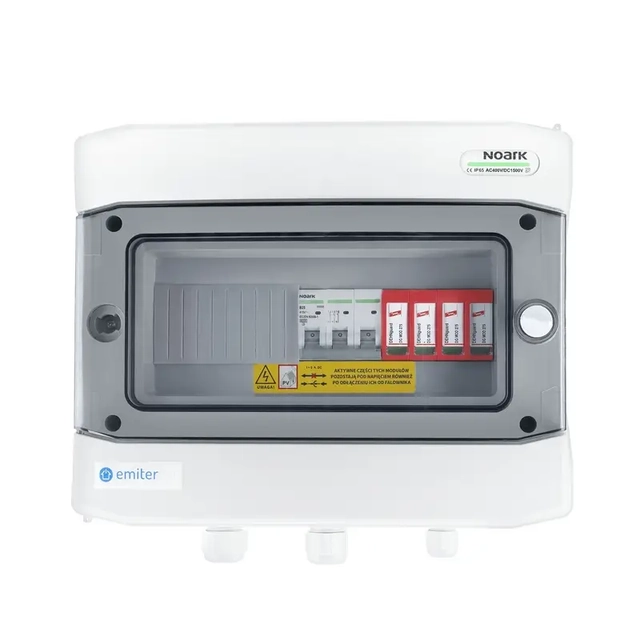 Quadro de distribuição CA, IP65, SPD AC Dehn tipo 2, disjuntor 25A 3-F