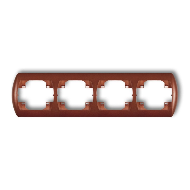 Quadruple horizontal frame - brown metallic KARLIK TREND 9RH-4
