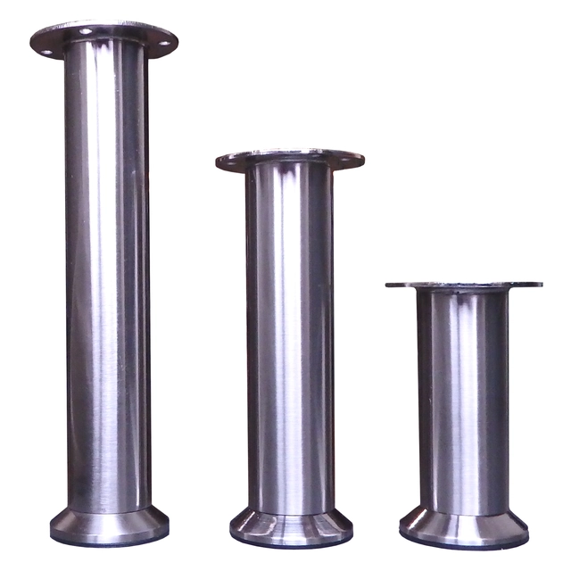 Quellmalz Küchentechnik Furniture leg stainless steel round height: 100 - 120 mm