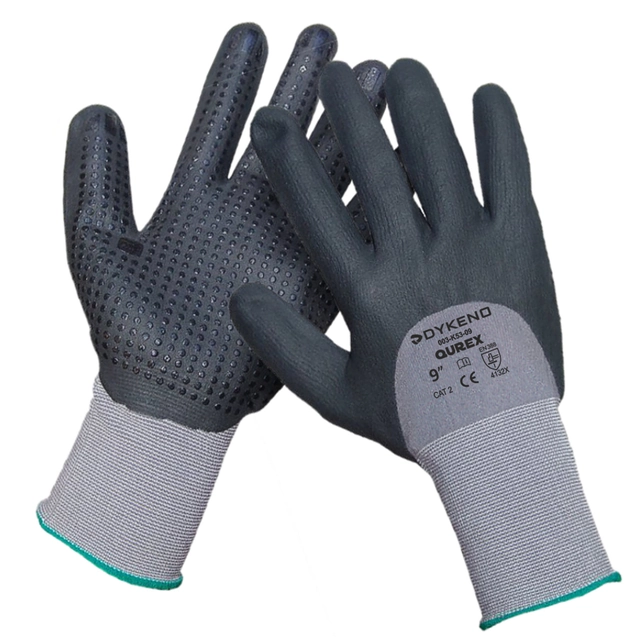 Qurex anti-oil fine textile dipped gloves with targets 07