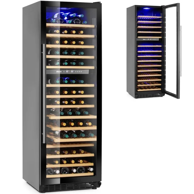 Răcitor de vin cu două zone pentru 160 sticle 447 l 150 W