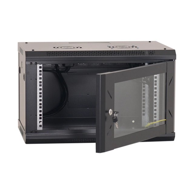 Rack da parete 4U 19'' 600x600, nero - ASYTECH Networking ASY-4U-6060W