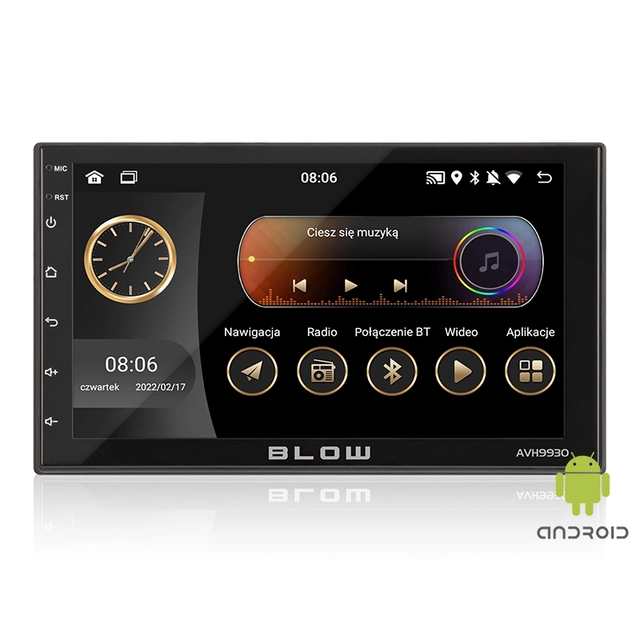 Rádio BLOW AVH-9930 2DIN 7" GPS Android