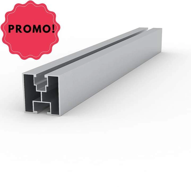 Rail Aluminium profiel 40x40x4.4 m voor montage van fotovoltaïsche panelen