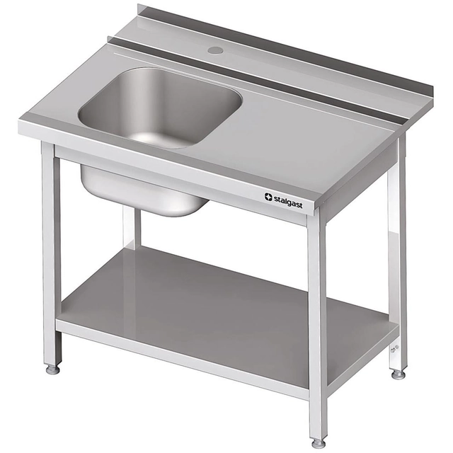 Rakodóasztal (P) 1-kom. polccal SILANOS mosogatógéphez 1000x755x880 mm hegesztett