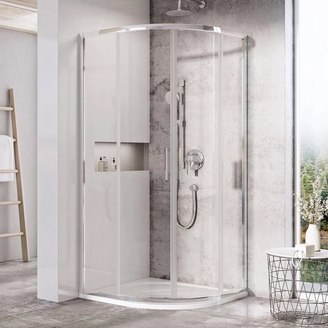 Ravak Blix Slim semi-circular shower cabin, BLSCP4-90 glossy +Transparent