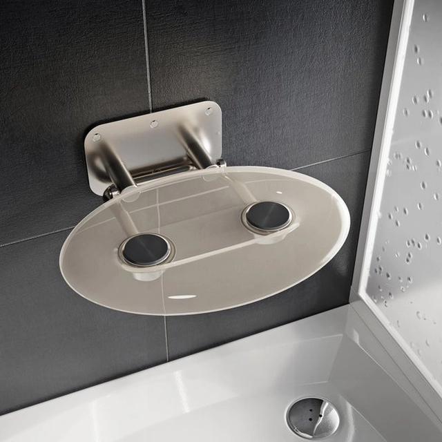 Ravak shower seat, Ovo P II, transparent