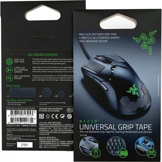 Razer Universal anti-slip tape for gaming devices, 4 pieces