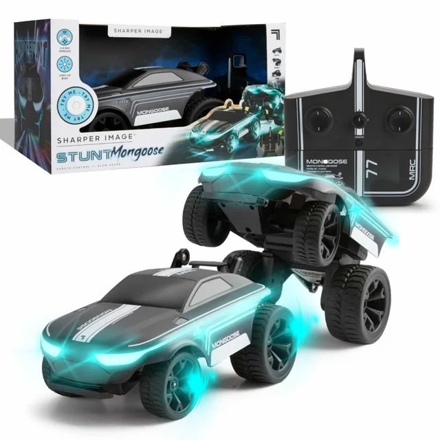 RC Mongoose bestuurbare stunt auto - Con LED oblichtende behuizing e koplampen