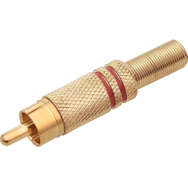 RCA cinch plug GOLD SMALL RED 1 each