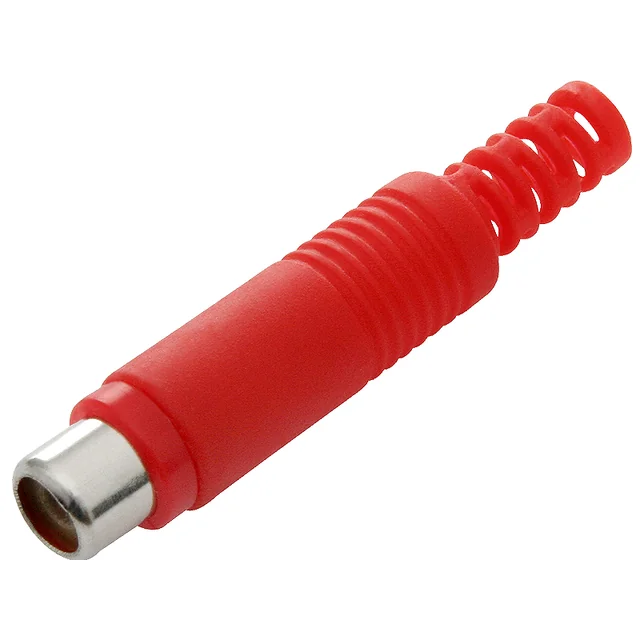 RCA socket for cable RED HQ plastic 50 Pcs