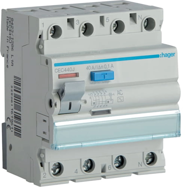 RCD 4P AC 40A 100mA CEC440J