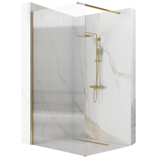 Rea Aero Intimo Brushed Gold shower wall 100