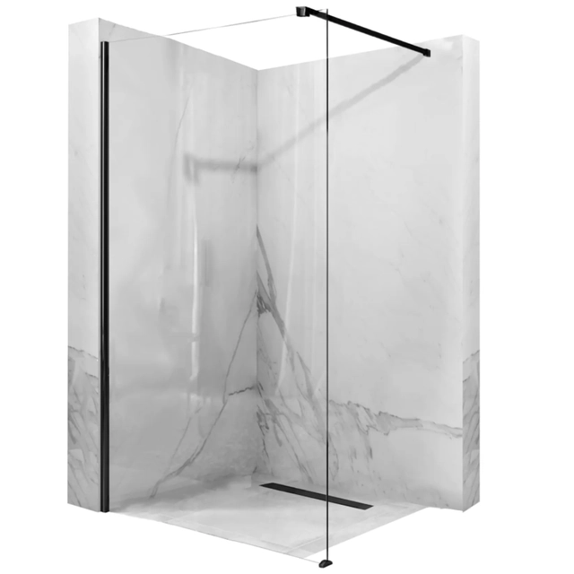 Rea Aero shower wall 110 Black Mat - additional 5% DISCOUNT with code REA5