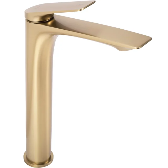 Rea AVALON washbasin tap, BRUSHED GOLD, HIGH