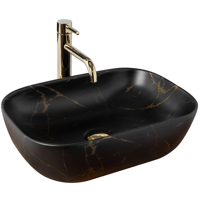 Rea Belinda Black Marble Mat galda izlietne