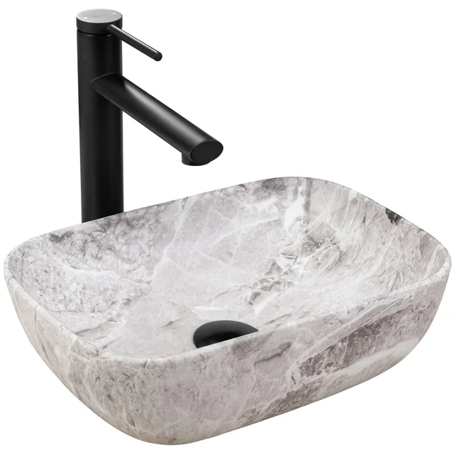 Rea Belinda mini stone matt countertop washbasin