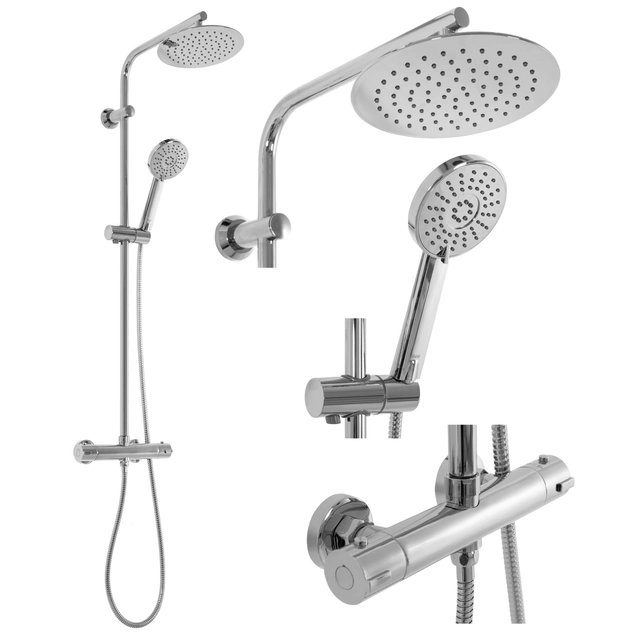 REA BLISS SHOWER SET CHROME TERMOSTAT