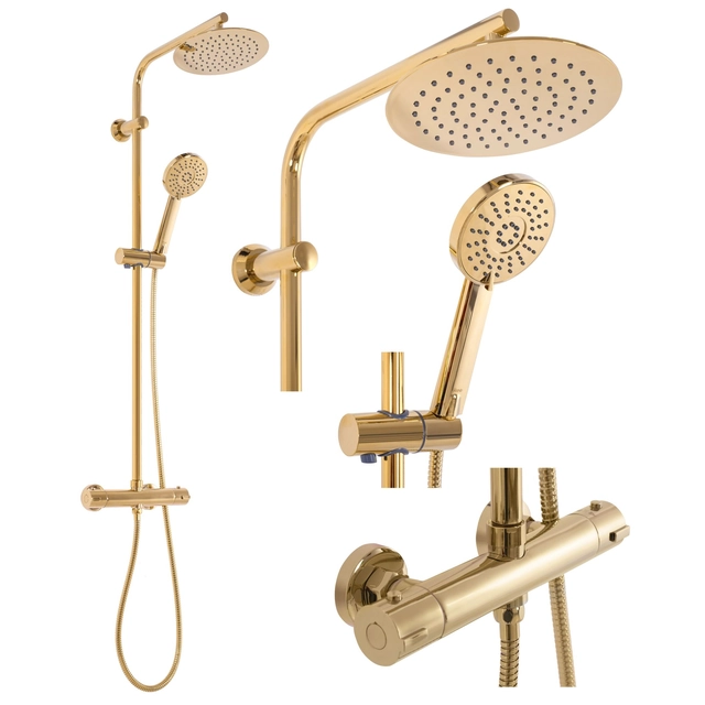 REA BLISS SHOWER SET Kultainen TERMOSTAATTI