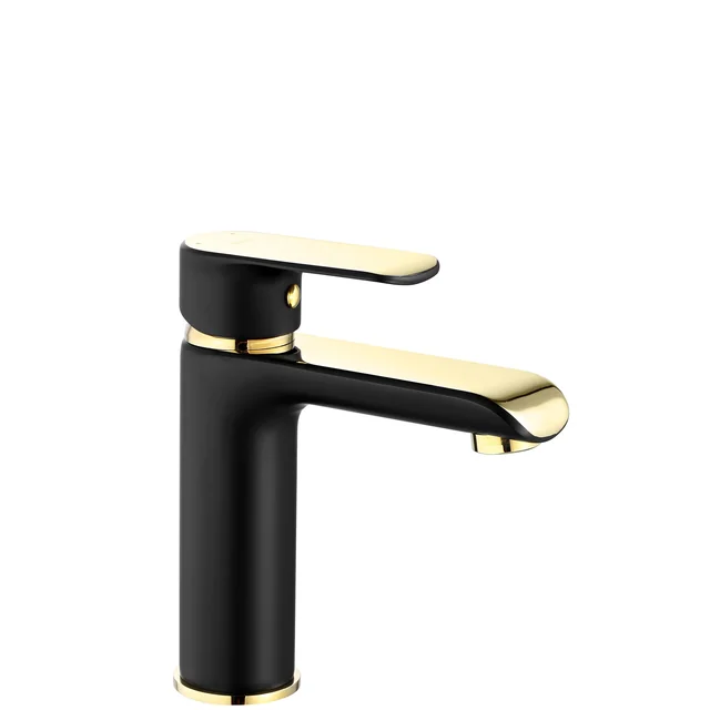 REA BLOOM Black Gold Low Basin Faucet